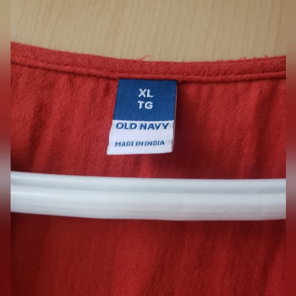 3 For $30 Old Navy 100% Cotton Red V-Neck Dress Xl - Picture 2 of 7